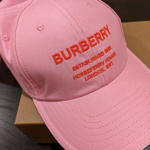 Burberry Horseferry Motif Cotton Twill Baseball Cap